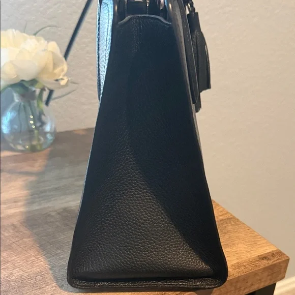 Kate Spade Black Leather Shoulder Bag with Tassels - Picture 4 of 6